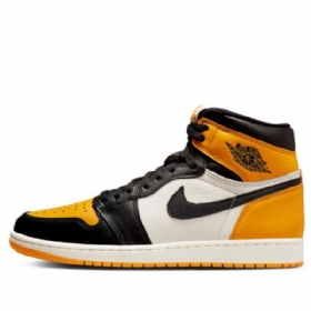 Nike Air Jordan 1 Retro Korkeat Topit Og Koripallokengät Miehille Keltainen