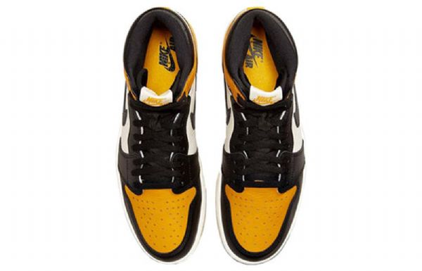 Nike Air Jordan 1 Retro Korkeat Topit Og Koripallokengät Miehille Keltainen