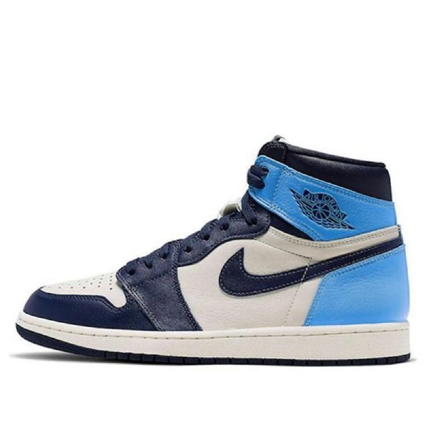 Nike Air Jordan 1 Retro Korkeat Topit Og Koripallokengät Miehille Laivastonsininen