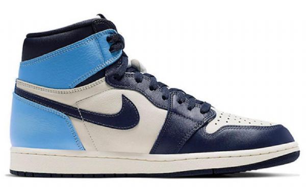 Nike Air Jordan 1 Retro Korkeat Topit Og Koripallokengät Miehille Laivastonsininen