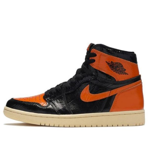 Nike Air Jordan 1 Retro Korkeat Topit Og Koripallokengät Miehille Musta Oranssi