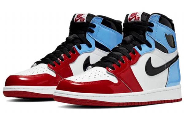 Nike Air Jordan 1 Retro Korkeat Topit Og Koripallokengät Miehille Punainen Valkoinen Sininen