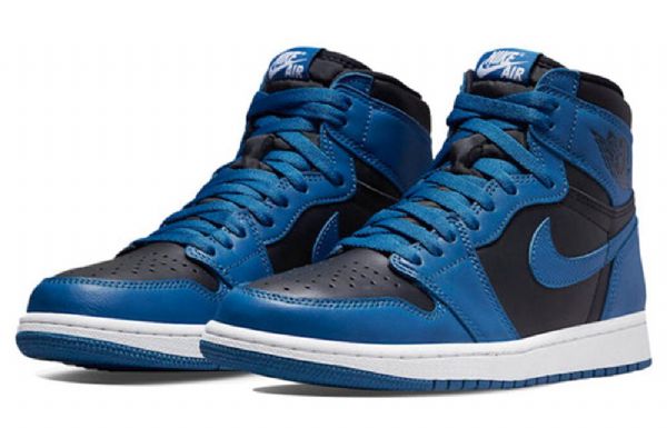 Nike Air Jordan 1 Retro Korkeat Topit Og Koripallokengät Miehille Tummansininen