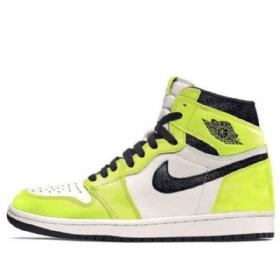 Nike Air Jordan 1 Retro Korkeat Topit Og Koripallokengät Miehille Vihreä Valkoinen