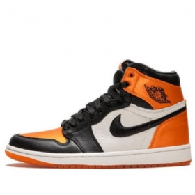 Nike Air Jordan 1 Retro Korkeat Topit Og Koripallokengät Naisille Musta Oranssi