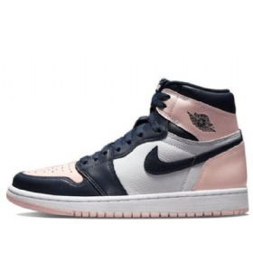 Nike Air Jordan 1 Retro Korkeat Topit Og Se Koripallokengät Naisille Laivastonsininen Vaaleanpunainen Valkoinen