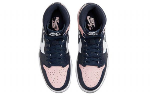 Nike Air Jordan 1 Retro Korkeat Topit Og Se Koripallokengät Naisille Laivastonsininen Vaaleanpunainen Valkoinen
