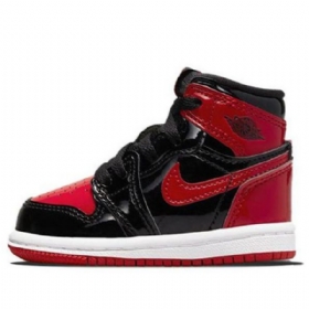 Nike Air Jordan 1 Retro Korkeat Topit Og Td Koripallokengät Lapsille Valkoinen Punainen