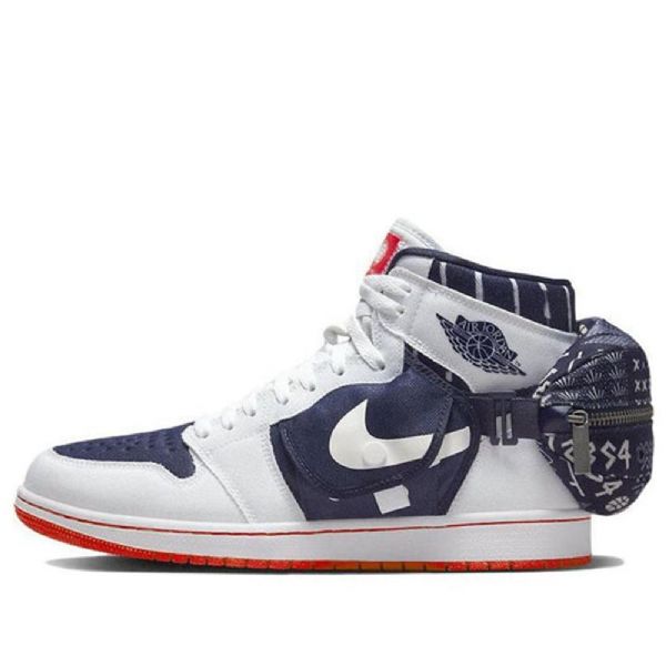 Nike Air Jordan 1 Retro Korkeat Topit Og Utility Koripallokengät Miehille Laivastonsininen