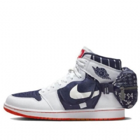 Nike Air Jordan 1 Retro Korkeat Topit Og Utility Koripallokengät Miehille Laivastonsininen