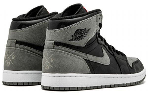 Nike Air Jordan 1 Retro-korkeat Topit Premium-retro-koripallokengät Miehille Musta Harmaa Naamiointi