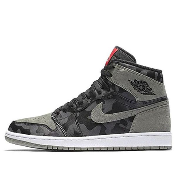 Nike Air Jordan 1 Retro-korkeat Topit Premium-retro-koripallokengät Miehille Musta Harmaa Naamiointi
