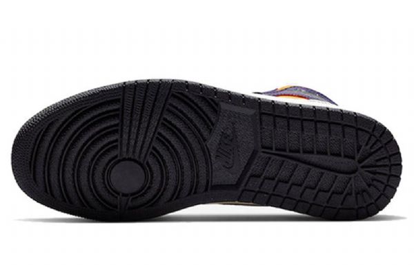 Nike Air Jordan 1 Retro Korkeat Topit Sb Koripallokengät Miehille Purppura Valkoinen Keltainen