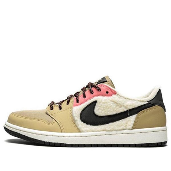 Nike Air Jordan 1 Retro Low Tops Fleece Koripallokengät Naisten Beige