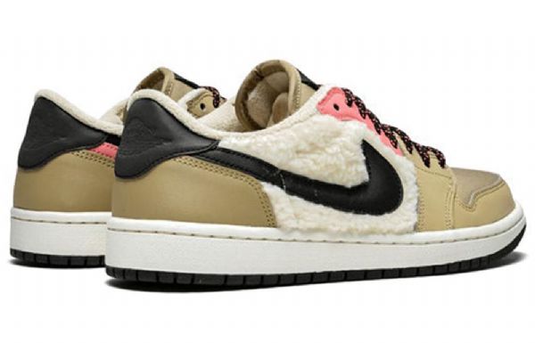 Nike Air Jordan 1 Retro Low Tops Fleece Koripallokengät Naisten Beige