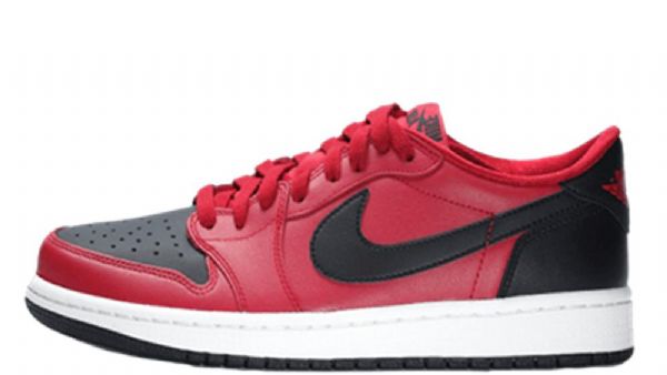 Nike Air Jordan 1 Retro Matalat Og-kengät Miehille Punainen Musta
