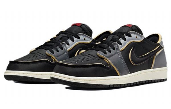 Nike Air Jordan 1 Retro Matalat Topit Og Ex Koripallokengät Miehille Tummanharmaa