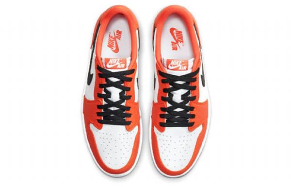 Nike Air Jordan 1 Retro Matalat Topit Og Koripallokengät Miehille Oranssi Valkoinen