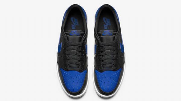 Nike Air Jordan 1 Retro Matalat Topit Og Varsity Royal Kengät Miehille Musta Sininen