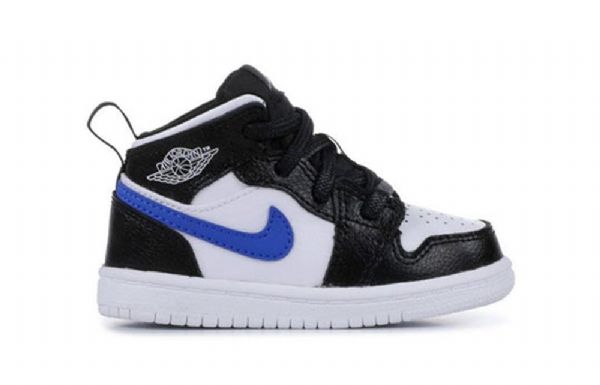 Nike Air Jordan 1 Retro Mid Tops Bt Koripallokengät Lapsille Musta Valkoinen