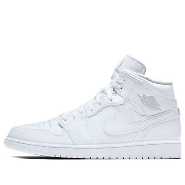 Nike Air Jordan 1 Retro Mid Tops Koripallokengät Miehille Valkoinen