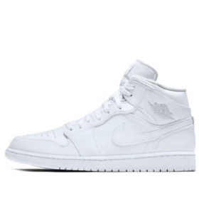 Nike Air Jordan 1 Retro Mid Tops Koripallokengät Miehille Valkoinen