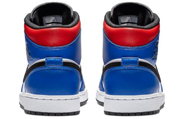 Nike Air Jordan 1 Retro Mid Tops Koripallokengät Miesten Musta Valkoinen Purppura