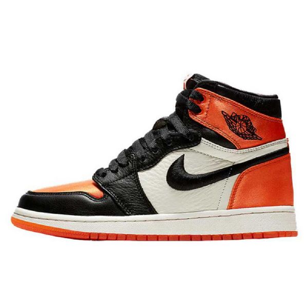 Nike Air Jordan 1 Satin Shatteredboard Kengät Naisille Oranssimusta