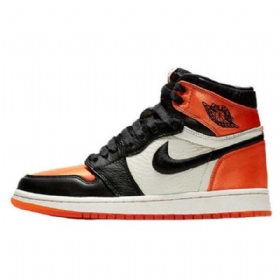 Nike Air Jordan 1 Satin Shatteredboard Kengät Naisille Oranssimusta