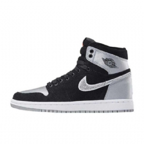 Nike Air Jordan 1 Shadow Satin Aleali Kengät Naisille Musta Hopea