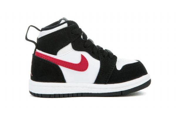 Nike Air Jordan 1 Td Retro High Tops Kengät Lapsille Valkoinen Musta Punainen