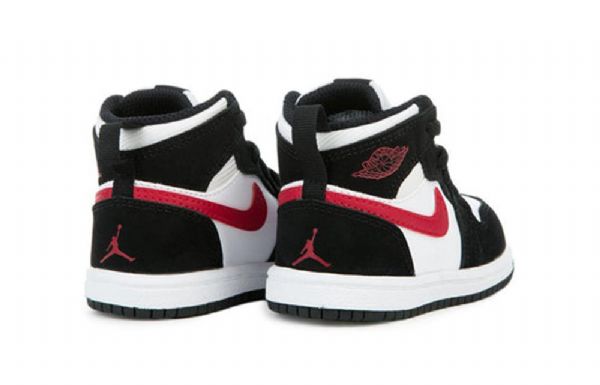 Nike Air Jordan 1 Td Retro High Tops Kengät Lapsille Valkoinen Musta Punainen