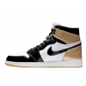 Nike Air Jordan 1 Top 3 Kenkiä Miehille Musta Valkoinen Kulta