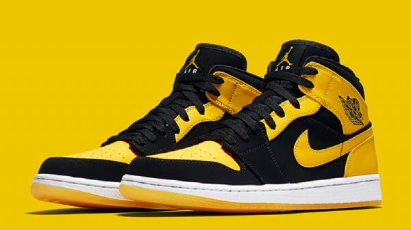 Nike Air Jordan 1 Uudet Rakkauskengät Miehille Musta Keltainen