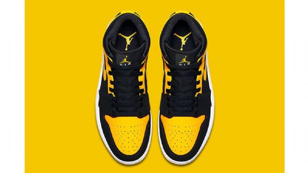 Nike Air Jordan 1 Uudet Rakkauskengät Miehille Musta Keltainen
