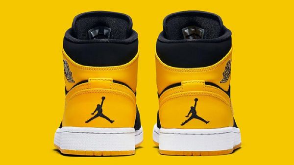 Nike Air Jordan 1 Uudet Rakkauskengät Miehille Musta Keltainen