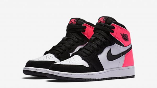 Nike Air Jordan 1 Ystävänpäiväkengät Miesten Musta Pinkki