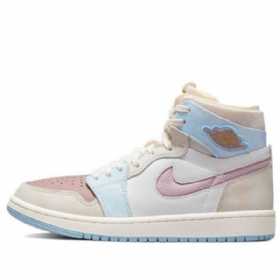 Nike Air Jordan 1 Zoom Air Comfort High Topit Retro Koripallokengät Naisille Pinkki