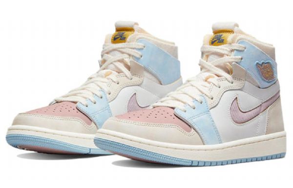 Nike Air Jordan 1 Zoom Air Comfort High Topit Retro Koripallokengät Naisille Pinkki