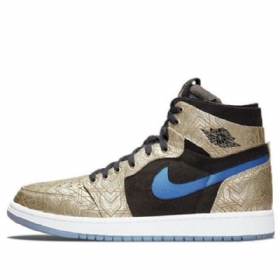 Nike Air Jordan 1 Zoom Comfort Retro Koripallokengät Miehille Kultaiset