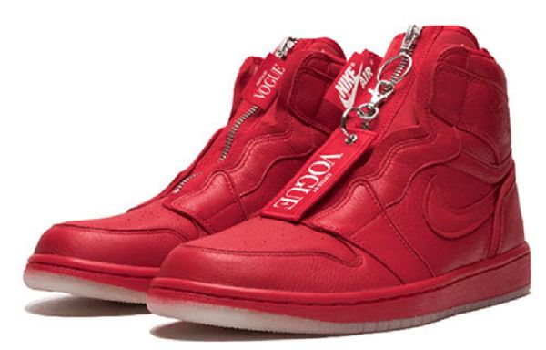 Nike Anna Wintour Air Jordan 1 Retro High Topit Vetoketjulliset Koripallokengät Naisille Punainen