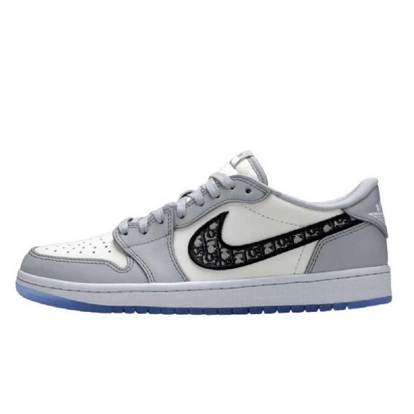 Nike Dior Jordan 1 Matalat Kengät Naisille Harmaa