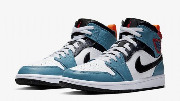 Nike Facetasm Jordan 1 Mid Tops Fearless Kengät Miehille Sininen Valkoinen