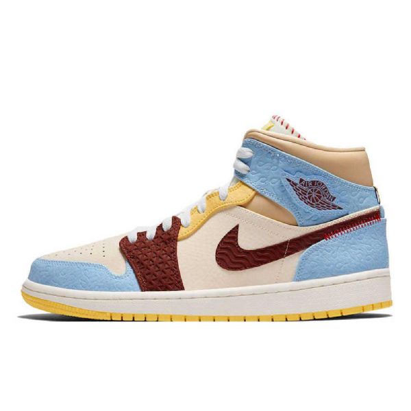 Nike Maison Chateau Jordan 1 Mid Tops Fearless Kengät Miehille Monivärinen