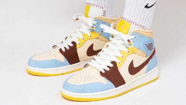 Nike Maison Chateau Jordan 1 Mid Tops Fearless Kengät Miehille Monivärinen