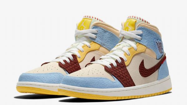 Nike Maison Chateau Jordan 1 Mid Tops Fearless Kengät Miehille Monivärinen
