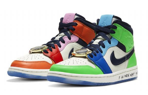Nike Melody Ehsani Air Jordan 1 Mid Tops Retro Koripallokengät Naisille Monivärinen
