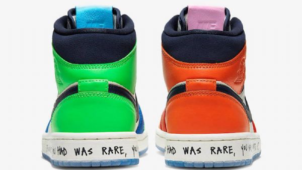 Nike Melody Ehsani Jordan 1 Mid Tops Fearless Kengät Miehille Monivärinen