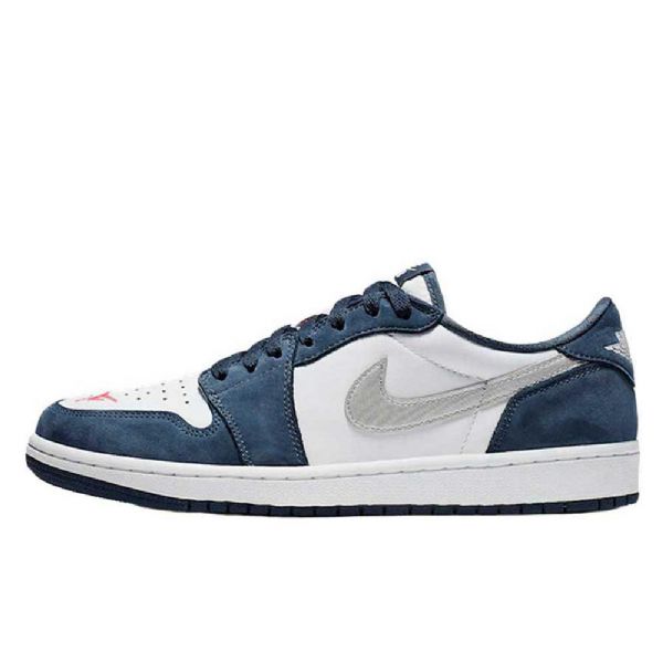 Nike Sb Air Jordan 1 Matalat Kengät Miehille Laivastonsininen