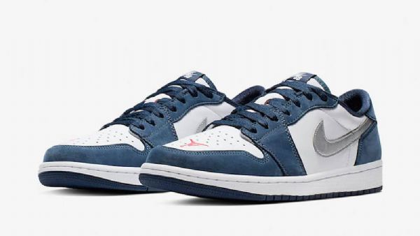 Nike Sb Air Jordan 1 Matalat Kengät Miehille Laivastonsininen